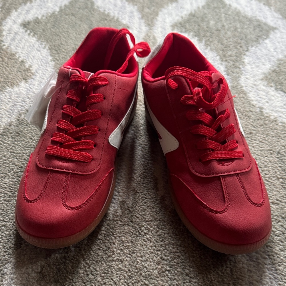 Dolce Vita Red Sneakers with White Accent